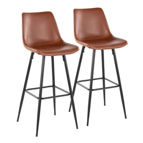 2 LumiSource Durango Cognac 30 Inch Barstools