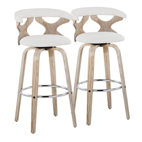 2 LumiSource Gardenia Cream 30 inch Swivel Barstools