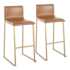 2 LumiSource Mara Gold Camel Barstools