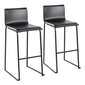 2 LumiSource Mara Black Barstools