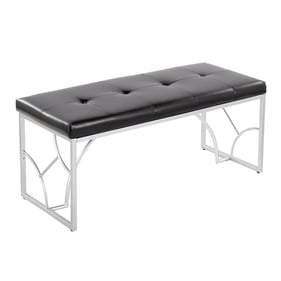 LumiSource Constellation Silver Black Bench