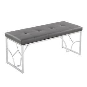 LumiSource Constellation Silver Grey Bench