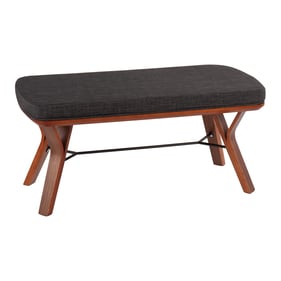 LumiSource Folia Walnut Charcoal Bench