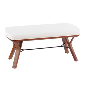 LumiSource Folia Walnut Cream Bench