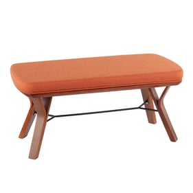 LumiSource Folia Walnut Orange Bench