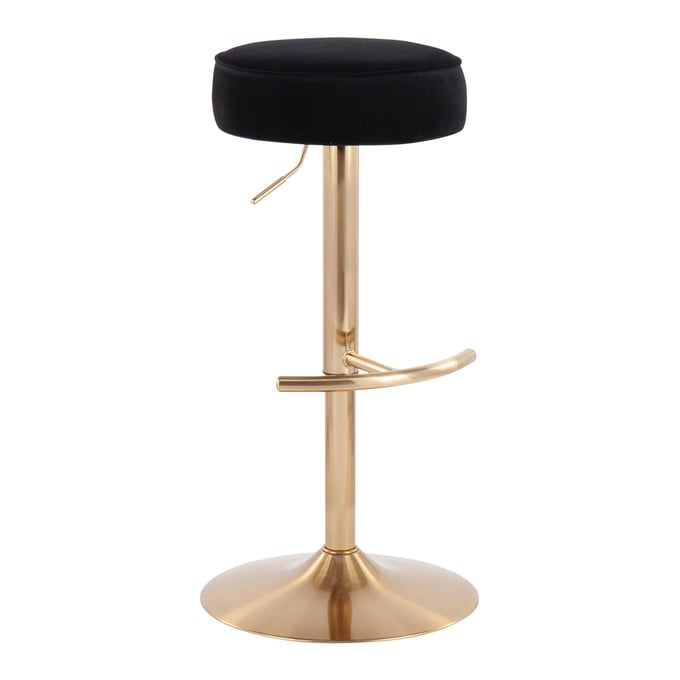 LumiSource Dot Black Adjustable Barstool LUMI-BS-DOT-AUVBK