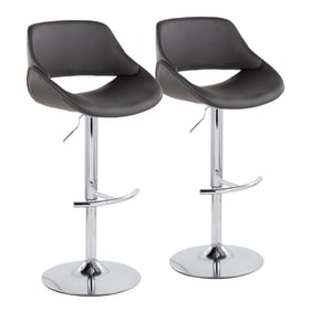 2 LumiSource Fabrico Grey Adjustable Bar Stools