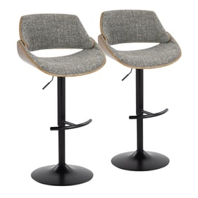 2 LumiSource Fabrizzi Grey Adjustable Barstools