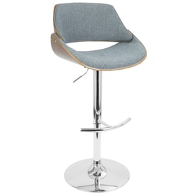 LumiSource Fabrizzi Blue Swivel Adjustable Barstool