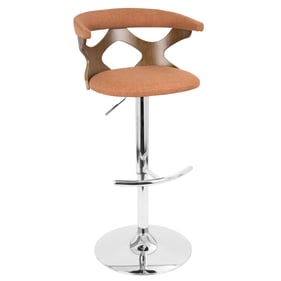 LumiSource Gardenia Orange Swivel Adjustable Barstool