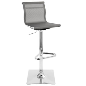 LumiSource Mirage Silver Swivel Adjustable Barstool