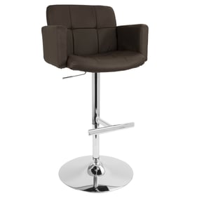 LumiSource Stout Brown Swivel Adjustable Barstool