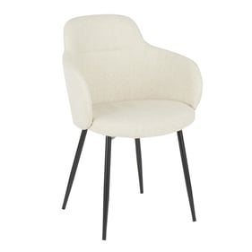 LumiSource Boyne Cream Noise Fabric Chair