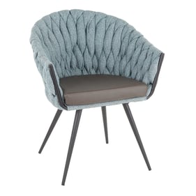 LumiSource Braided Matisse Grey Blue Chair