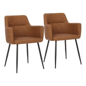 2 LumiSource Andrew Camel Dining Chairs