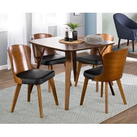 Lumisource Folia Black 5pc Dining Room Set