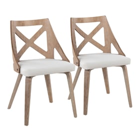 2 LumiSource Charlotte Cream Chairs