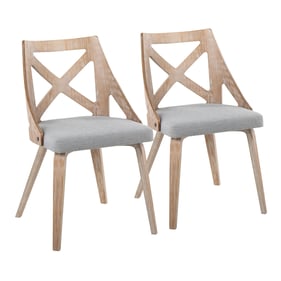 2 LumiSource Charlotte Grey Chairs