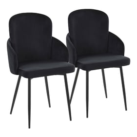 2 LumiSource Dahlia Black Dining Chairs