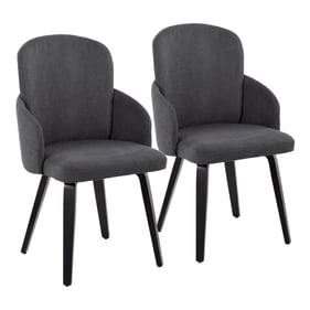 2 LumiSource Dahlia Grey Dining Chairs