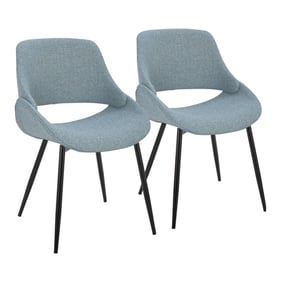 2 LumiSource Fabrico Blue Dining Chairs