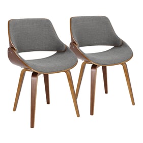 2 LumiSource Fabrizzi Grey Dining Chairs