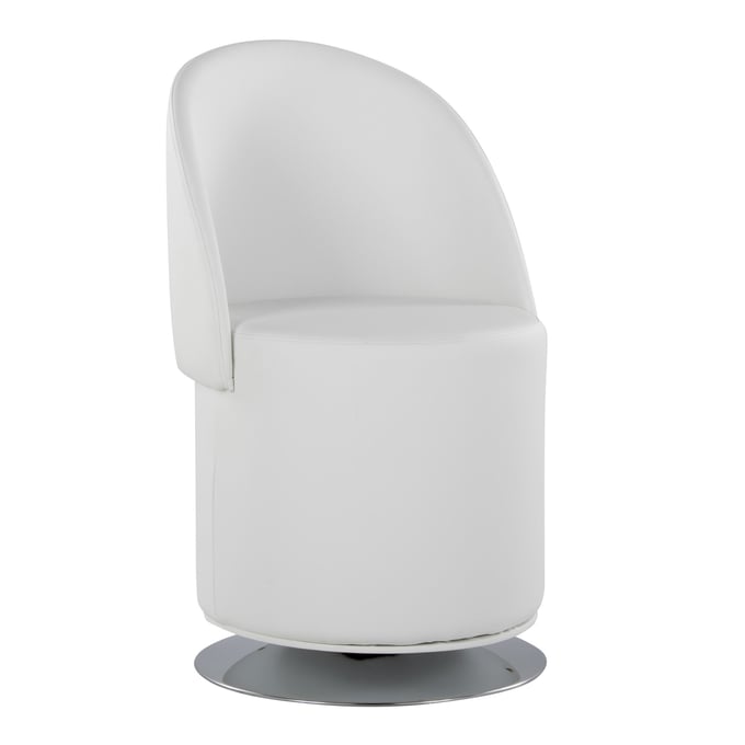 LumiSource Finch White Swivel Chair LUMI-CH-FINCHPU-CHRW