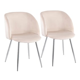 2 LumiSource Fran Cream Dining Chairs