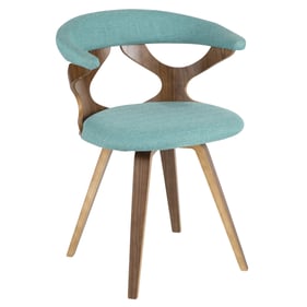 LumiSource Gardenia Teal Swivel Dining Chair