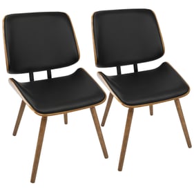 2 LumiSource Lombardi Black Dining Chairs