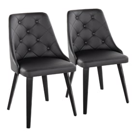 2 LumiSource Marche Black Dining Chairs