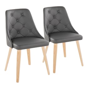 2 LumiSource Marche Natural Grey Dining Chairs