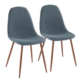 2 LumiSource Pebble Blue Dining Chairs