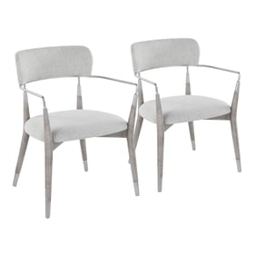 2 LumiSource Savannah Light Grey Chairs