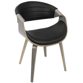 LumiSource Symphony Light Grey Black Dining Chair