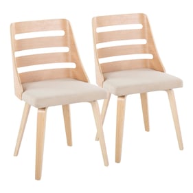 2 LumiSource Trevi Cream Dining Chairs