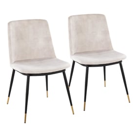 2 LumiSource Wanda Beige Dining Chairs