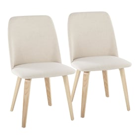 2 LumiSource Toriano Cream Dining Chairs