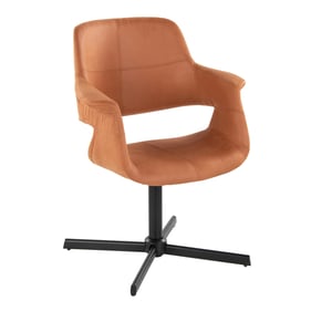 LumiSource Vintage Flair Sedona PU Swivel Accent Chair