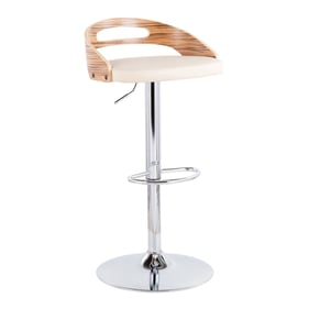 LumiSource Cassis Cream Swivel Adjustable Barstool