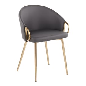 LumiSource Claire Gold Grey Chair