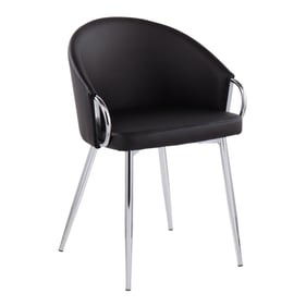 LumiSource Claire Silver Black Chair