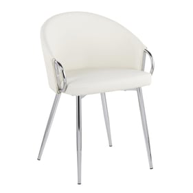 LumiSource Claire Silver White Chair