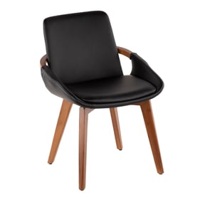 LumiSource Cosmo Black PU Chair