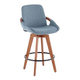 LumiSource Cosmo Blue Noise Fabric Counter Stool