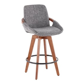 LumiSource Cosmo Grey Noise Fabric Counter Stool