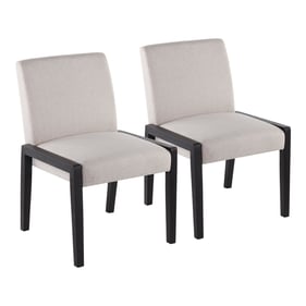 2 LumiSource Carmen Black Beige Chairs