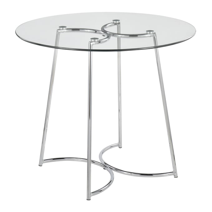 LumiSource Cece Chrome Dinette Table LUMI-DT-CECE35-GL