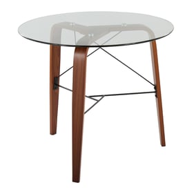 LumiSource Trilogy Walnut Round Dinette Table