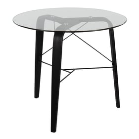 LumiSource Trilogy Black Round Dinette Table